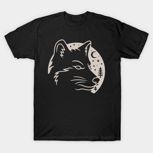 Wolf Moon T-Shirt by quilimo